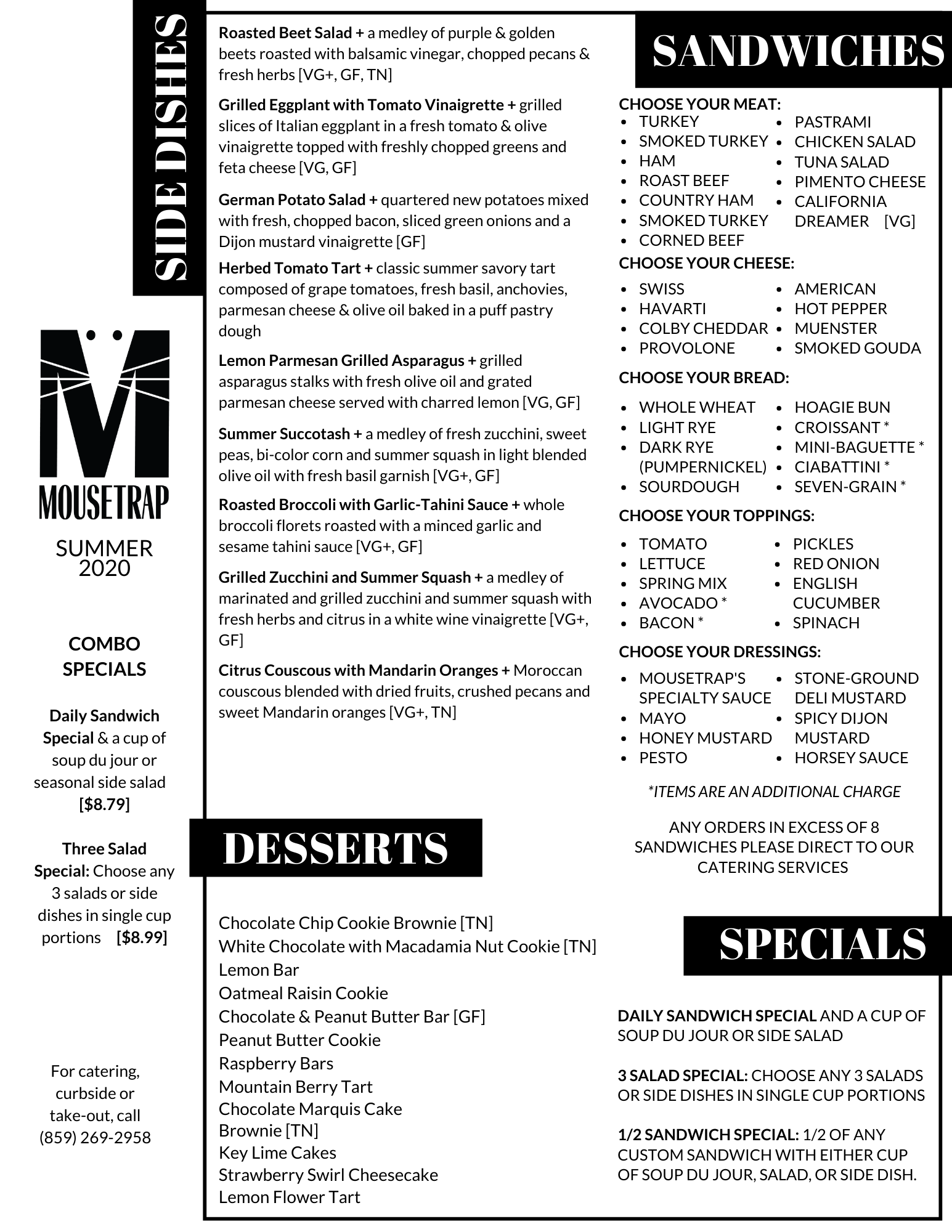 The Mousetrap Summer Menu 2020 (1) The Mousetrap Summer Menu 2020 (1)